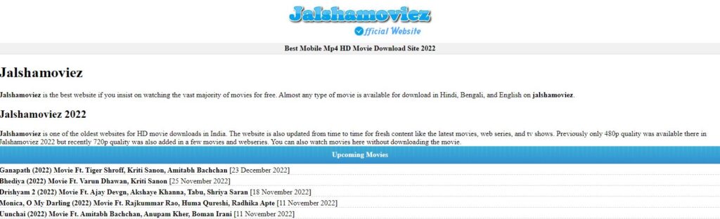 JalshaMoviez - Bollywood, Hollywood, Tamil, Telugu Hindi Dubbed Movie Download 