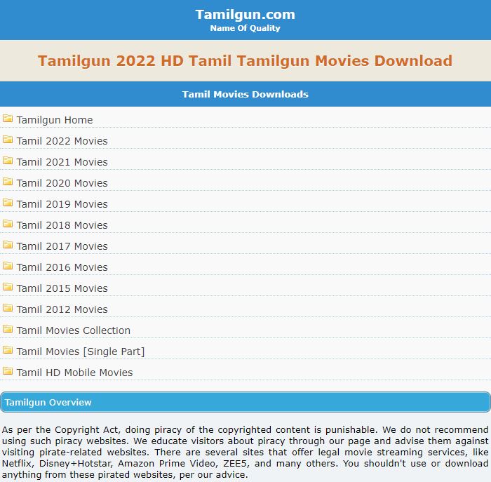 TamilGun 2022 - Malayalam Movie Download 