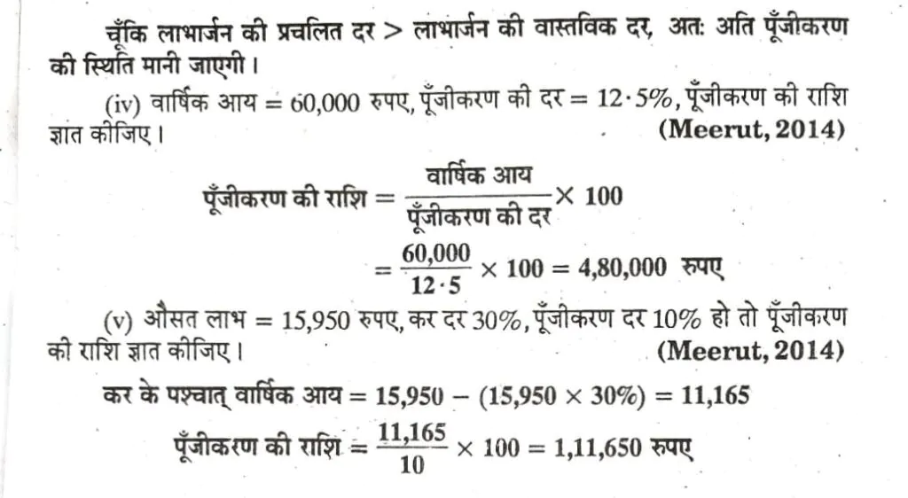 Bcom 3rd year Capitalisation