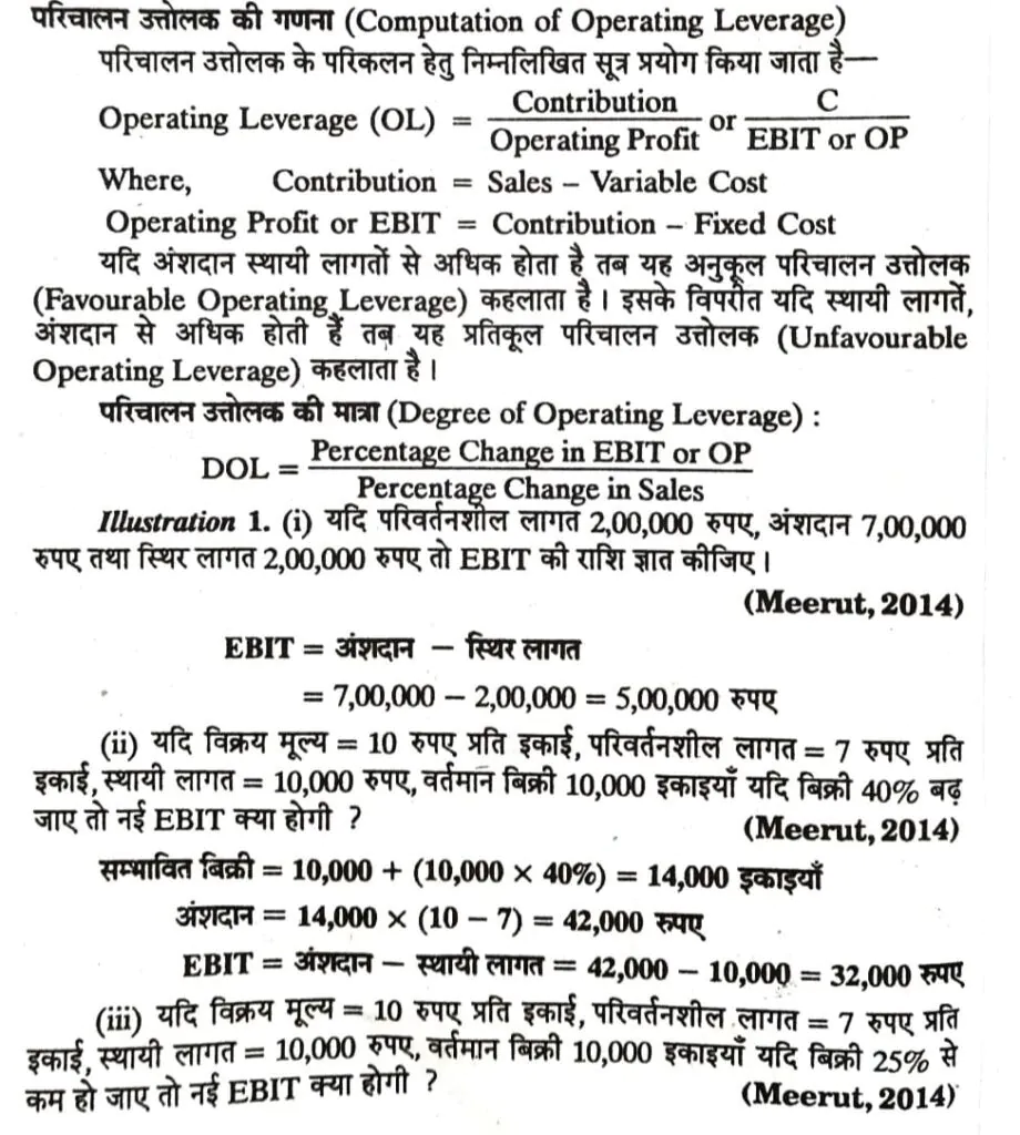 Bcom 3rd year Leverage Notes