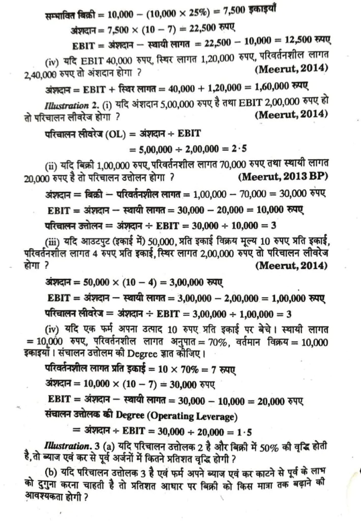 Bcom 3rd year Leverage Notes