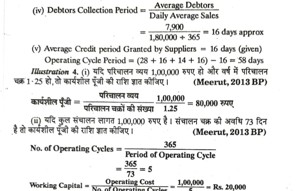 Management of Working Capital